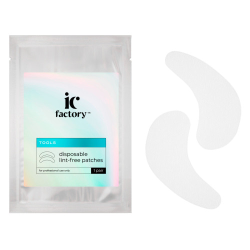 IC FACTORY Патчи одноразовые тканевые для ресниц 1 пара