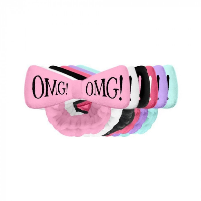 OMG-OMG Повязка на голову Бантик для косметических процедур цвет ассорти
