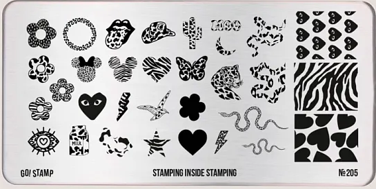 GO!STAMP Пластина для стемпинга 205 Stamping inside stamping