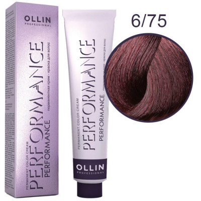 OLLIN Performance Краска  6/75 темно-русый коричнево-махагоновый 60 мл