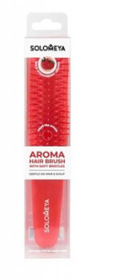 Solomeya Расческа для волос с мягкими зубчиками с ароматом земляники