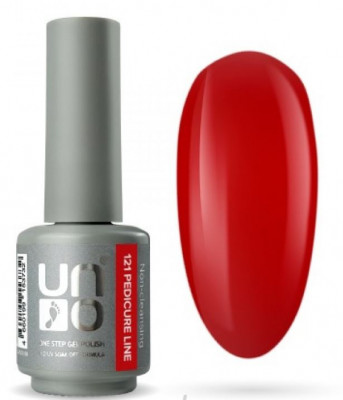 UNO Pedicure Line Гель-лак однофазный 121 красный 8 мл