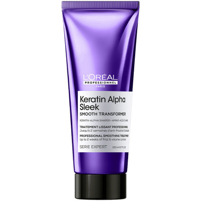 LOREAL Keratin Alpha Sleek Крем-уход для непослушных волос 200 мл