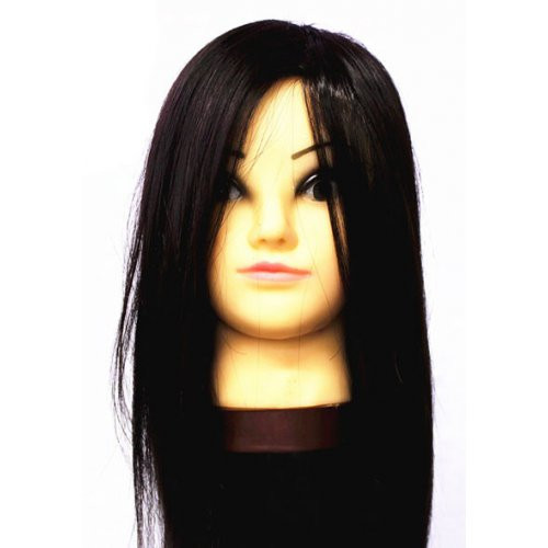 JESS NAIL Голова тренировочная брюнетка натуральные волосы 55 см 50% №4