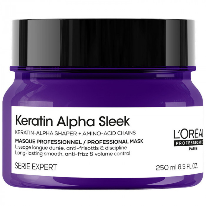LOREAL Keratin Alpha Sleek Маска для выпрямления волос 250 мл