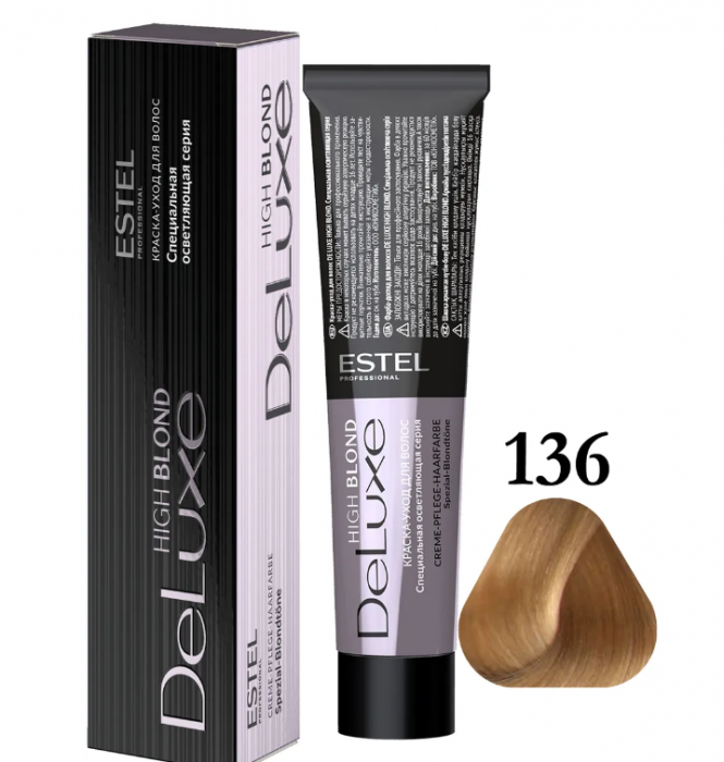 ESTEL De Luxe High Blond Краска-уход 136 60 мл