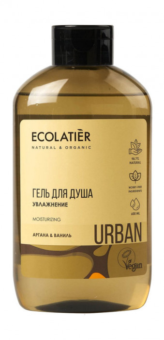 ECOLATIER Гель для душа Увлажнение аргана и ваниль 600 мл