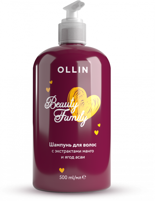 OLLIN Beauty Family Шампунь для волос с экстрактом манго и ягод асаи 500 мл