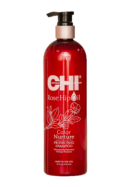CHI Rose Hip Oil Шампунь с маслом дикой розы поддержание цвета 340 мл