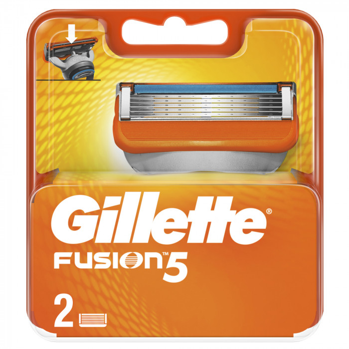 GILLETTE FUSION Сменные кассеты для бритья 2 шт