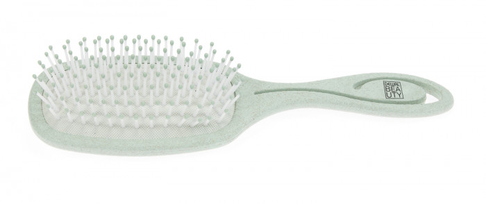 DEWAL Beauty Eco-Friendly Щетка массажная с нейлоновым штифтом форма прямоугольная мятная