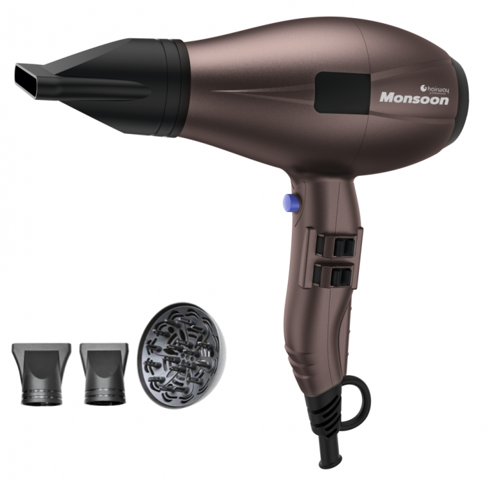 HAIRWAY Фен Monsoon 2400W вес 530 гр brown