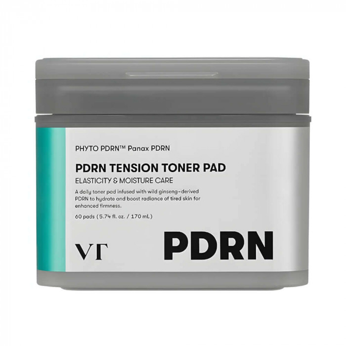 VT Cosmetics Тонер-пэды для лица с ПДРН для сияния кожи 60 шт 170 мл