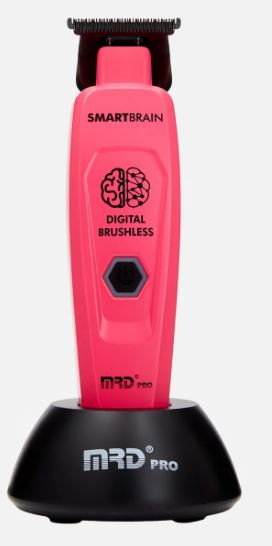 MRD Машинка для стрижки окантовочная Smart Brain аккумуляторная 7500 об/мин 40 мм нож розовый