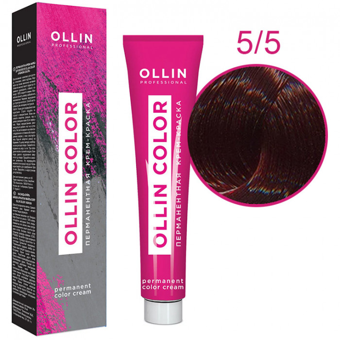 OLLIN Крем-краска  5/5 светлый шатен махагоновый 60 мл