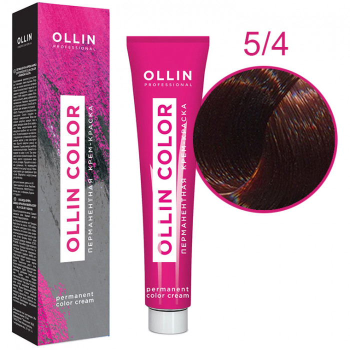 OLLIN Крем-краска  5/4 светлый шатен медный 60 мл