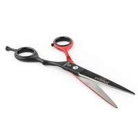 MIZUKA Ножницы парикмахерские прямые с микронасечкой 6" PBS-EP-32162 Black/Red