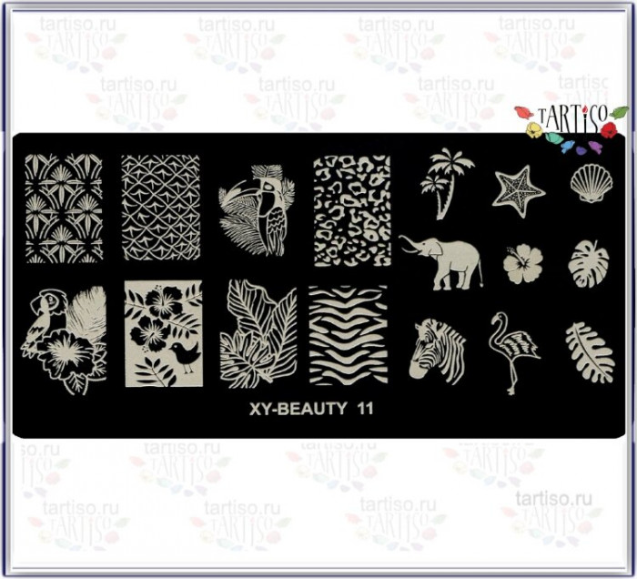 NAILS OPT Трафарет для стемпинга XY-BE11 120*60 мм