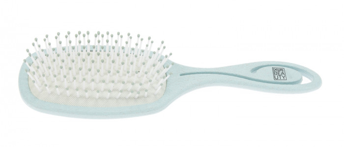 DEWAL Beauty Eco-Friendly Щетка массажная с нейлоновым штифтом форма прямоугольная голубая