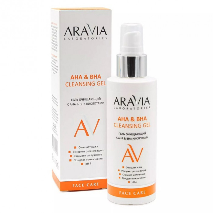 ARAVIA Laboratories Гель очищающий с АНА&ВНА кислотами 150 мл