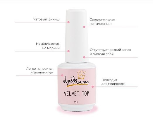 Луи Филипп Top Velvet Топ без липкого слоя 15 мл