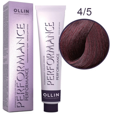 OLLIN Performance Краска  4/5 шатен махагоновый 60 мл
