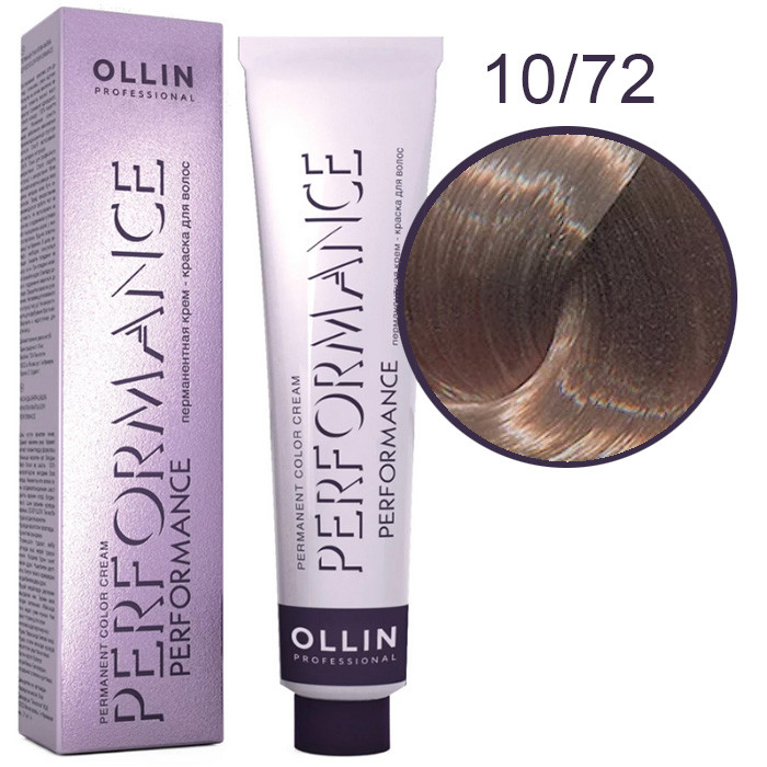 OLLIN Performance Краска 10/72 светлый блондин коричнево-фиолетовый 60 мл