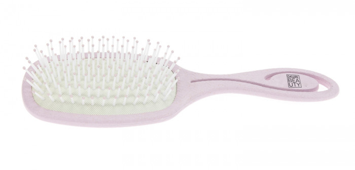 DEWAL Beauty Eco-Friendly Щетка массажная с нейлоновым штифтом форма прямоугольная лиловая