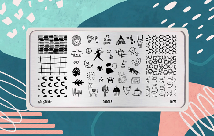 GO!STAMP Пластина для стемпинга 72 Doodle