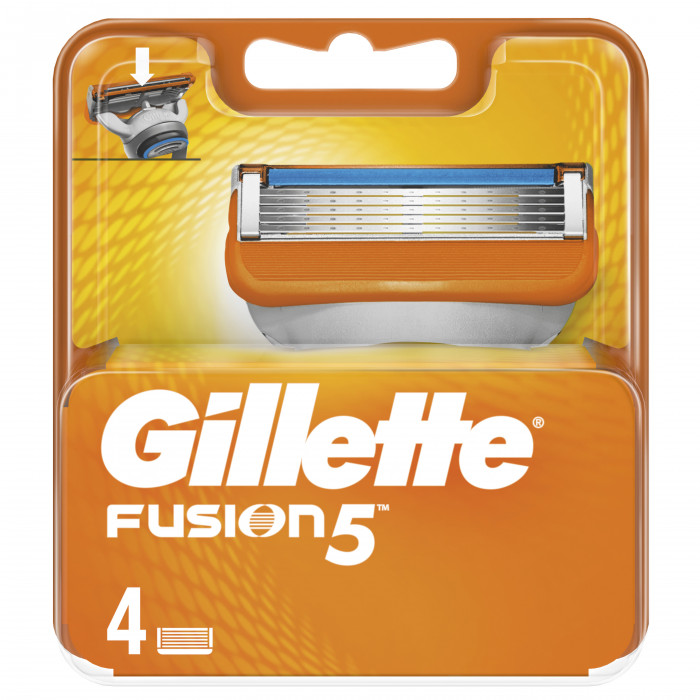 GILLETTE FUSION Сменные кассеты для бритья 4 шт