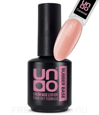 UNO Rubber Color Base Gel Камуфлирующее базовое покрытие Caramel 12 г