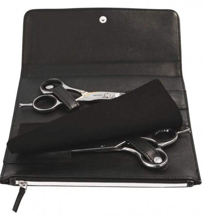 JAGUAR Чехол для парикмахерских ножниц 19*8,5*2 см кожзам черный 8407