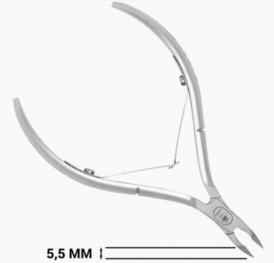 Hanzo Щипцы для кутикулы 105мм лезвие 5,5 мм закругленные ручки M 01/5.5