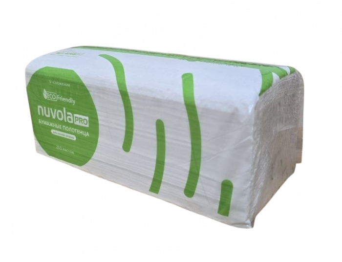 NUVOLAPRO Полотенца бумажные 1 сл V 250 шт