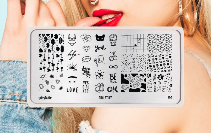 GO!STAMP Пластина для стемпинга 02 Girl Stuff