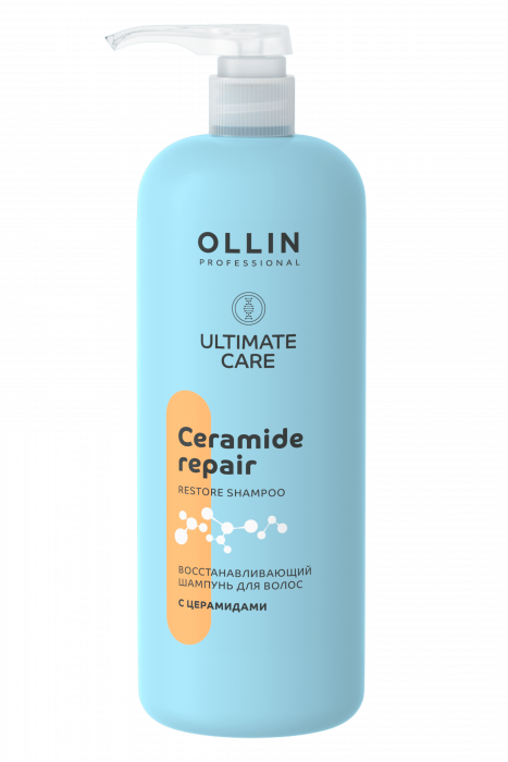OLLIN Ultimate Care Восстанавливающий шампунь для волос с церамидами 1000 мл