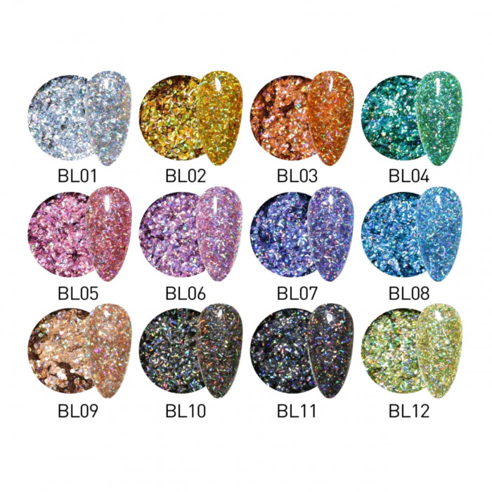 MELODY Глиттер голографический BL08 Blue