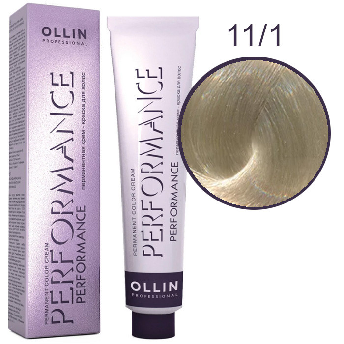 OLLIN Performance Краска 11/1 специальный блондин пепельный 60 мл